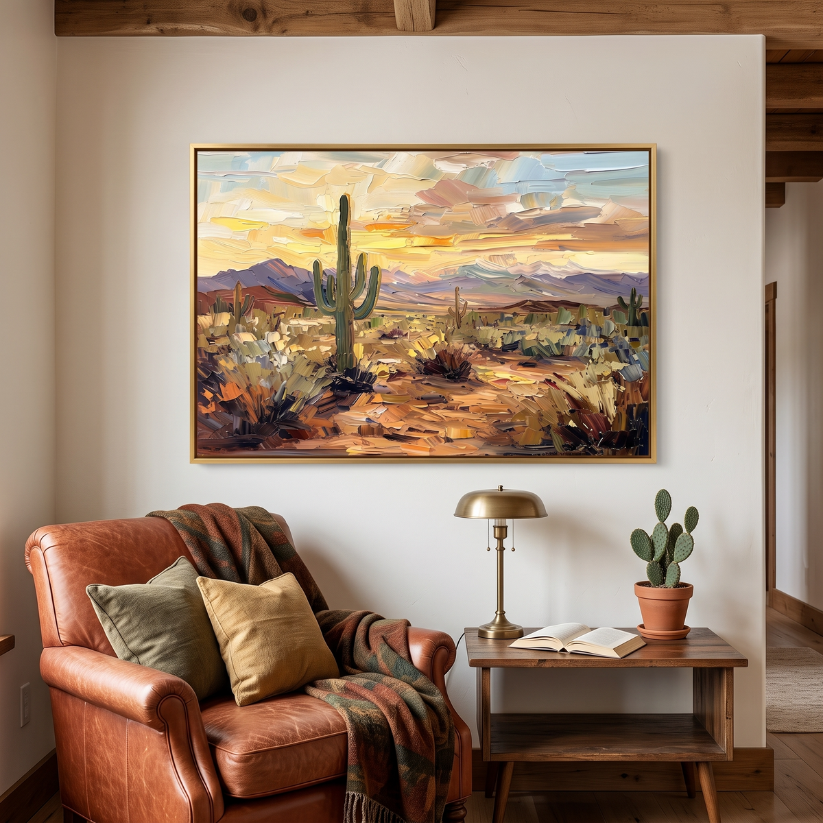Desert Sunset Landscape Wall Art