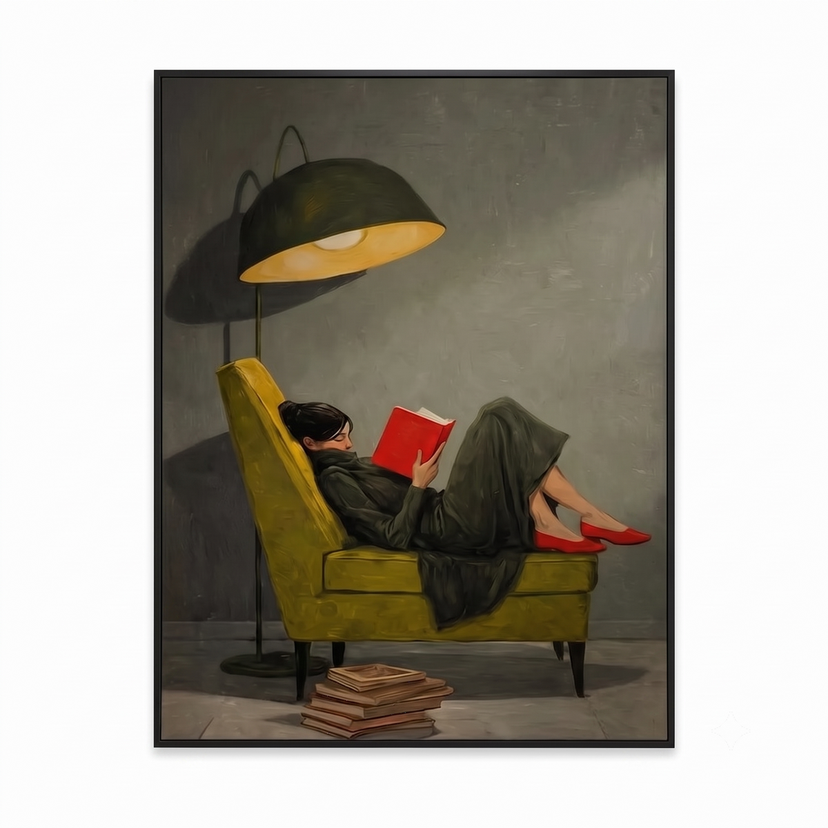 Impasto Lounging Reader Wall Art