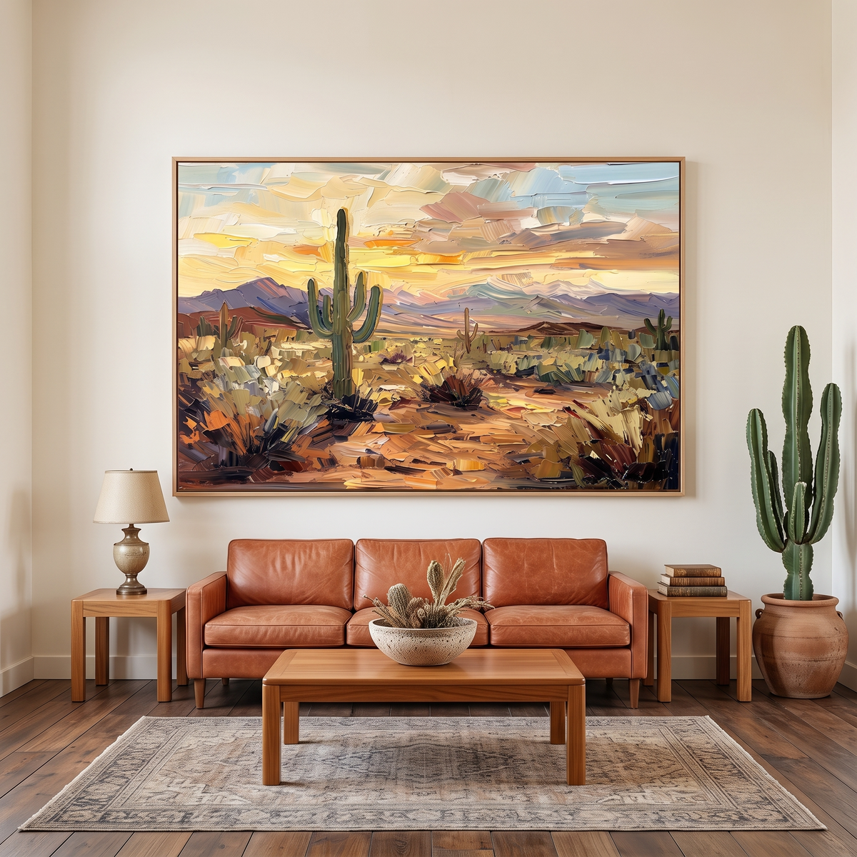 Desert Sunset Landscape Wall Art