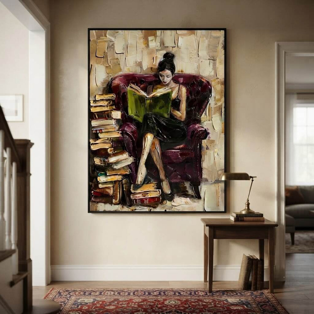 Impressionist Art | Burgundy Chair Read