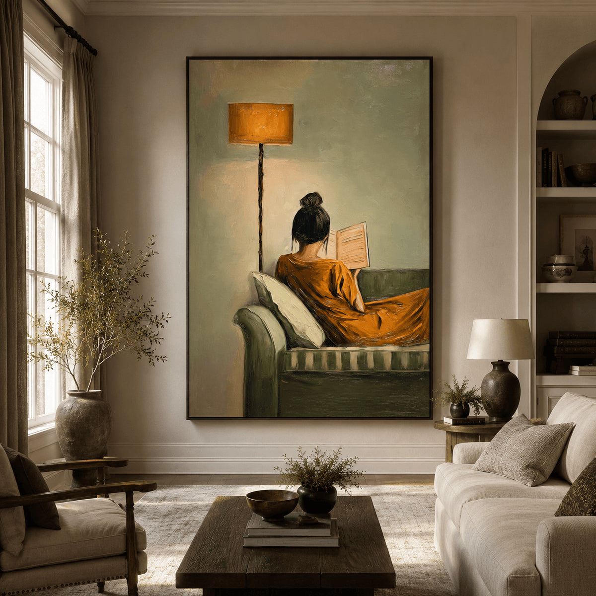 Impressionist Art | Warm Sofa Reading