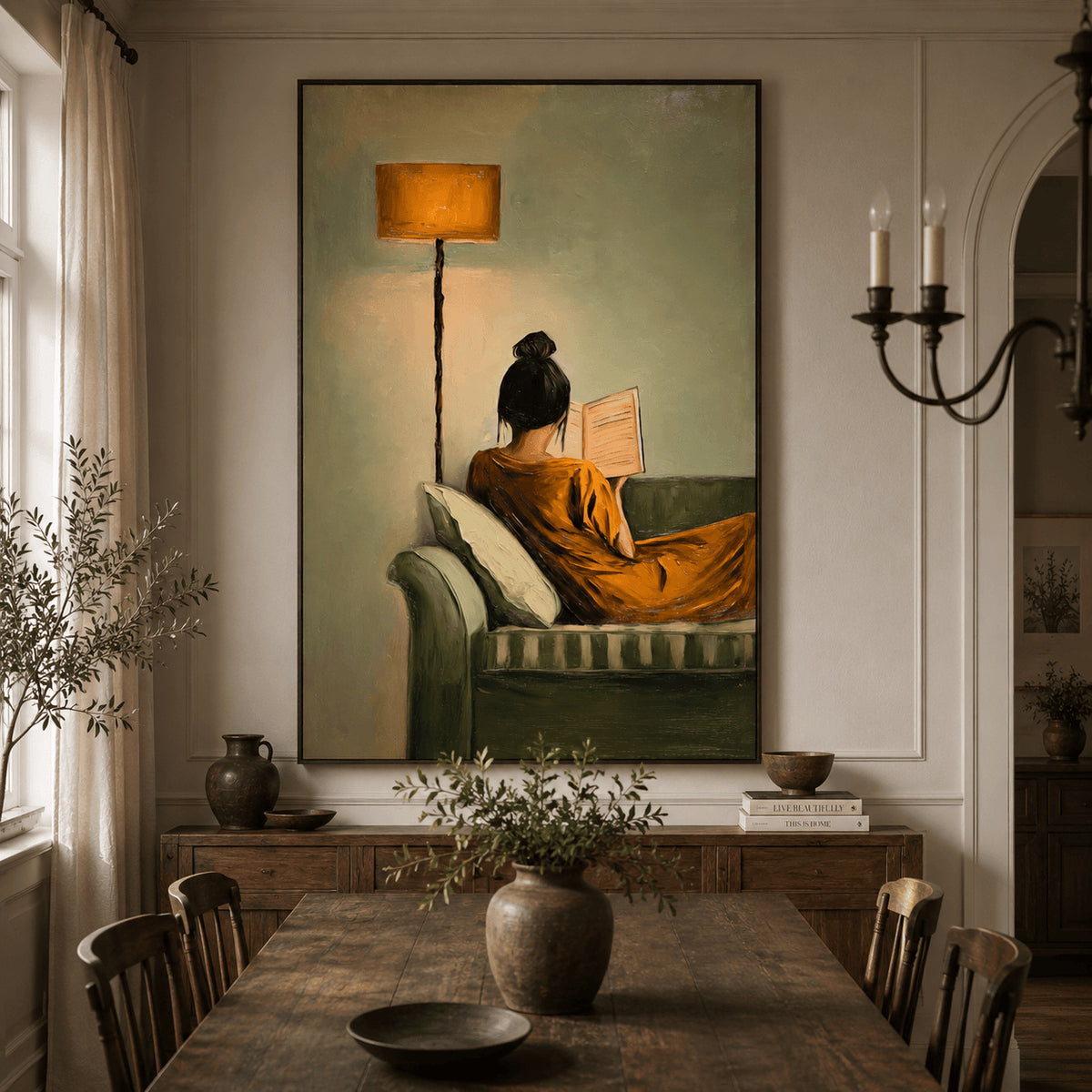 Impressionist Art | Warm Sofa Reading