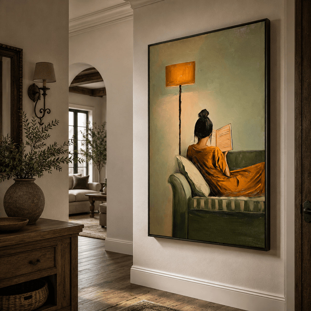 Impressionist Art | Warm Sofa Reading