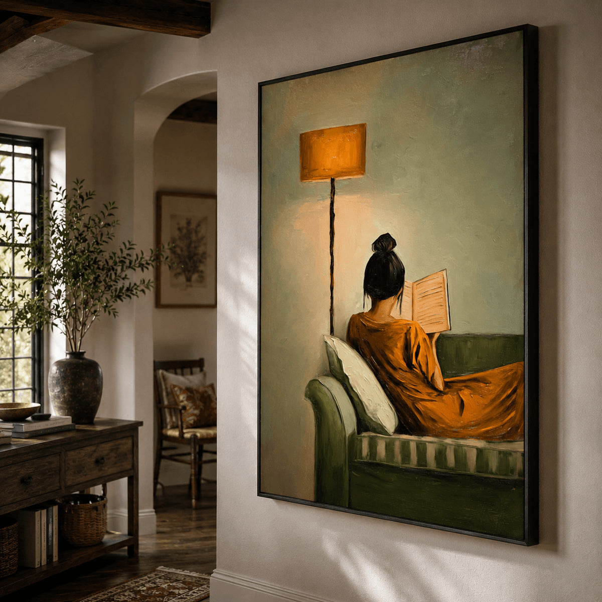 Impressionist Art | Warm Sofa Reading