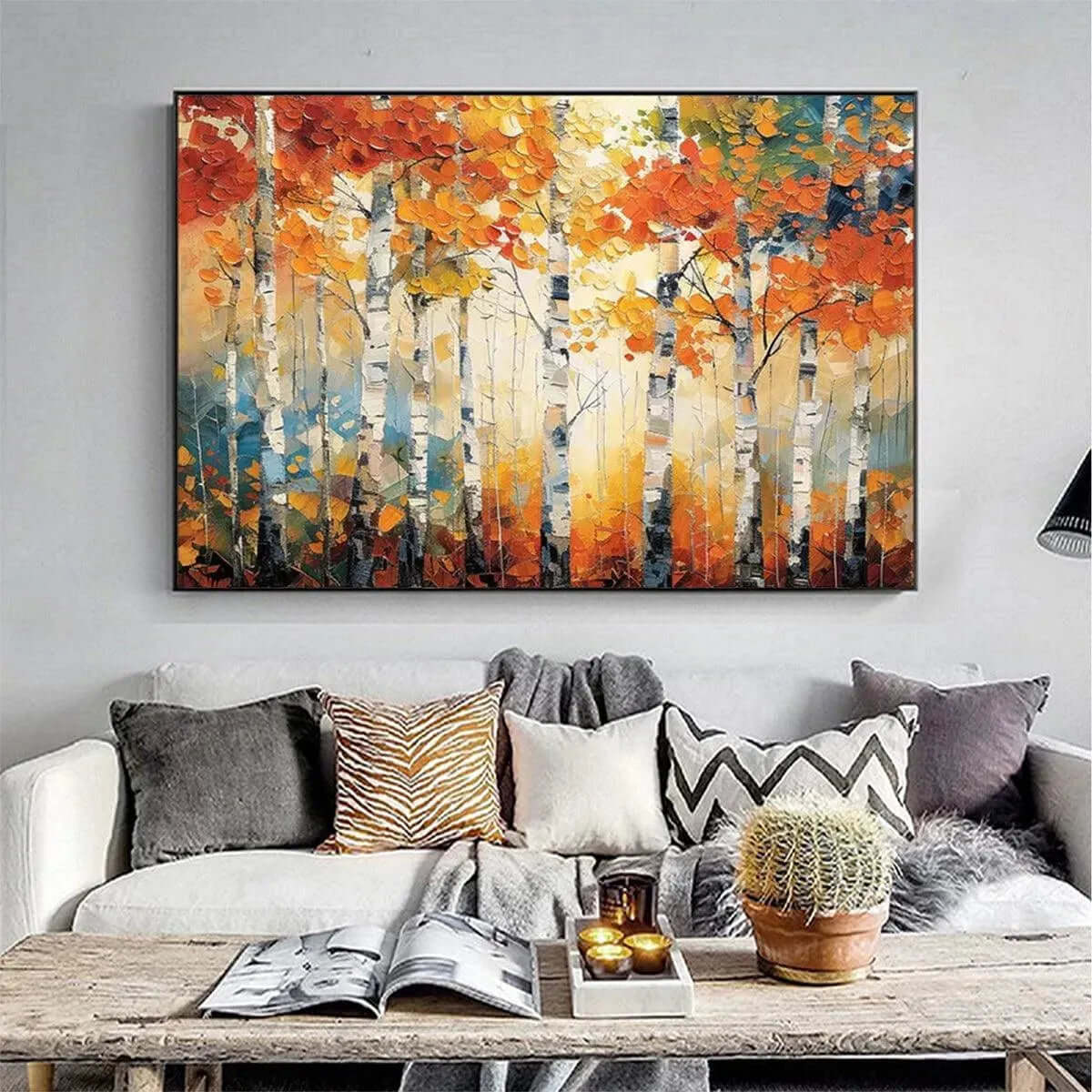 Where Birches Burn in Autumn Light