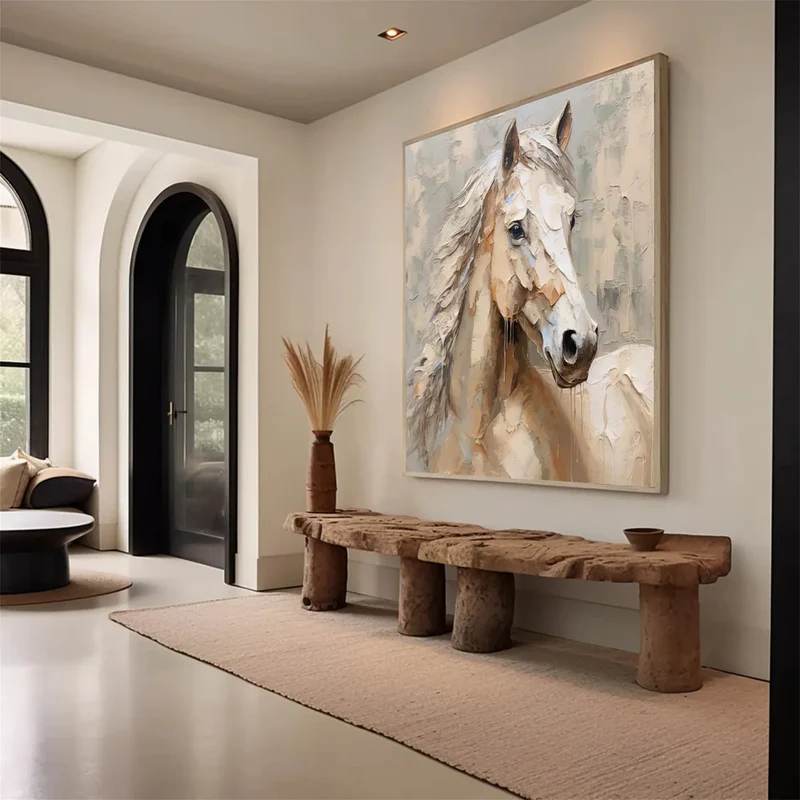 Fluid Textured Horse Portrait Art