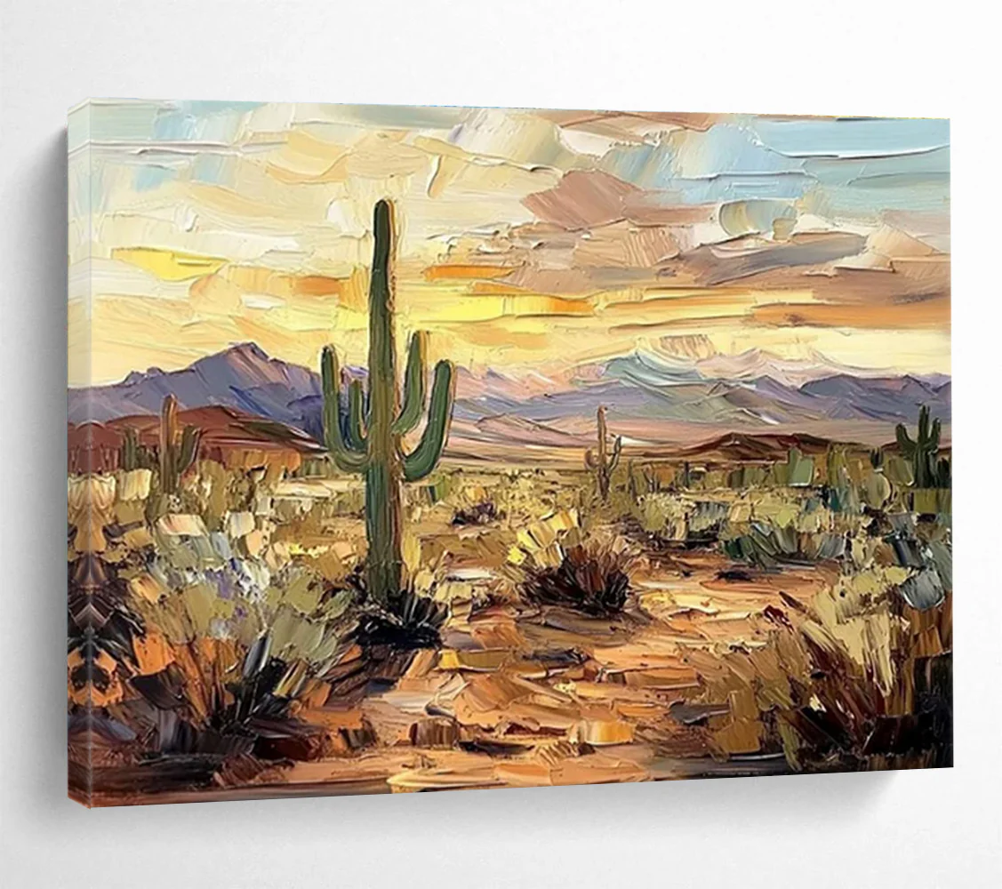 Desert Sunset Landscape Wall Art