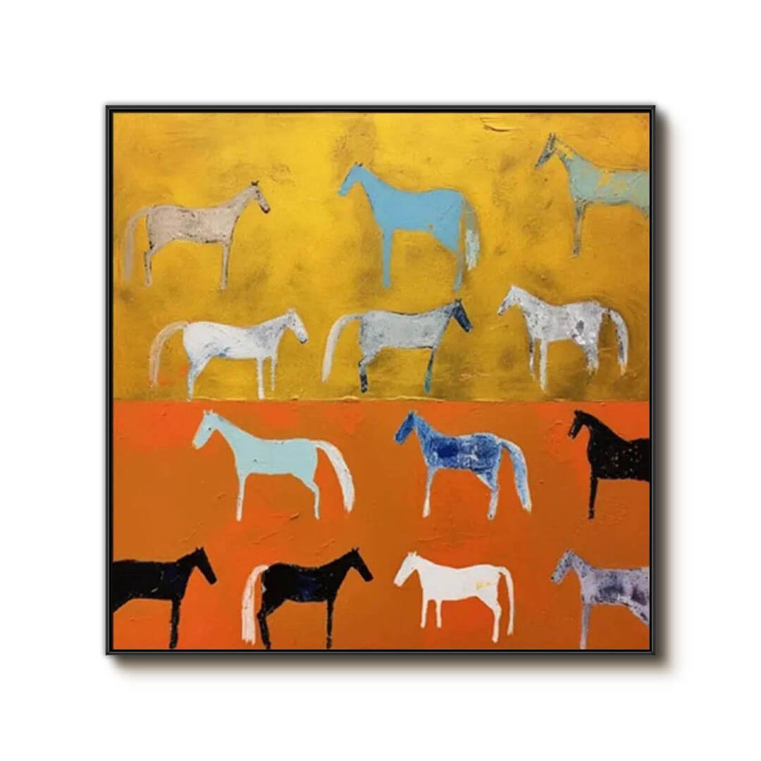 Chromatic Horses in Motion Abstract