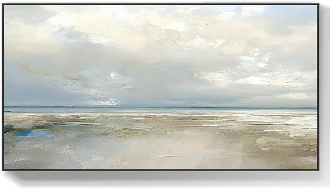 Cloudy Coastal Horizon Wall Art