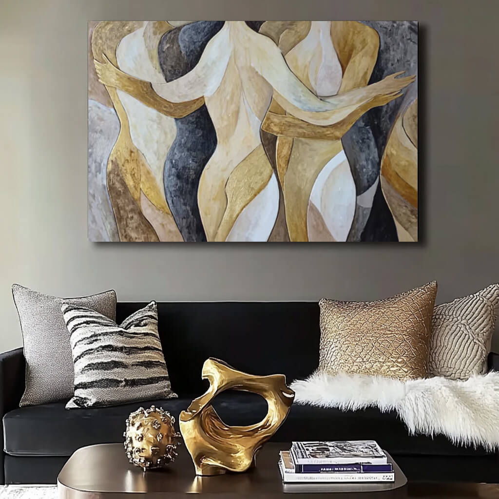 Confluence of Women in Flowing Light