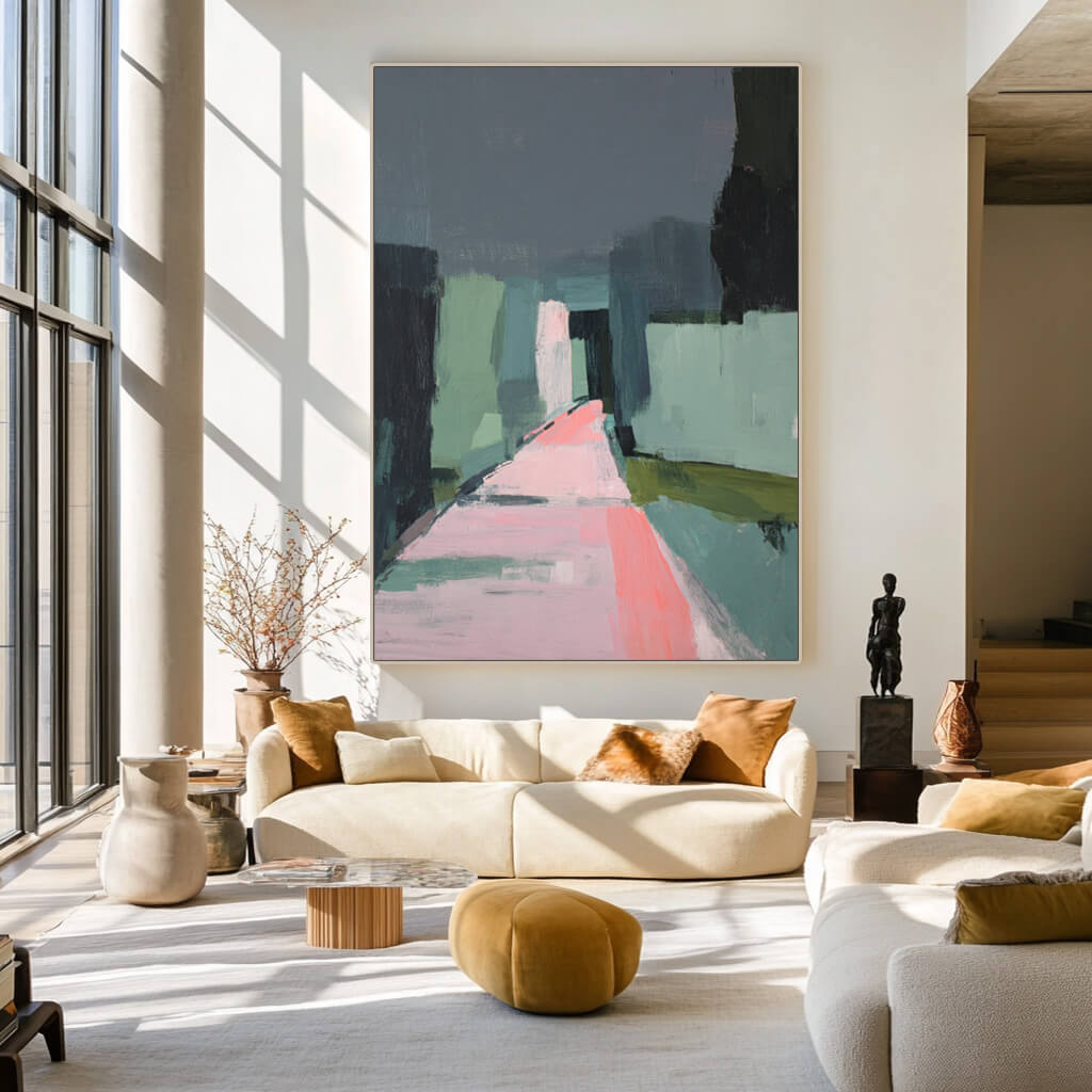 Memories of the Return - Modern Abstract Expressionist Impasto Oil Painting
