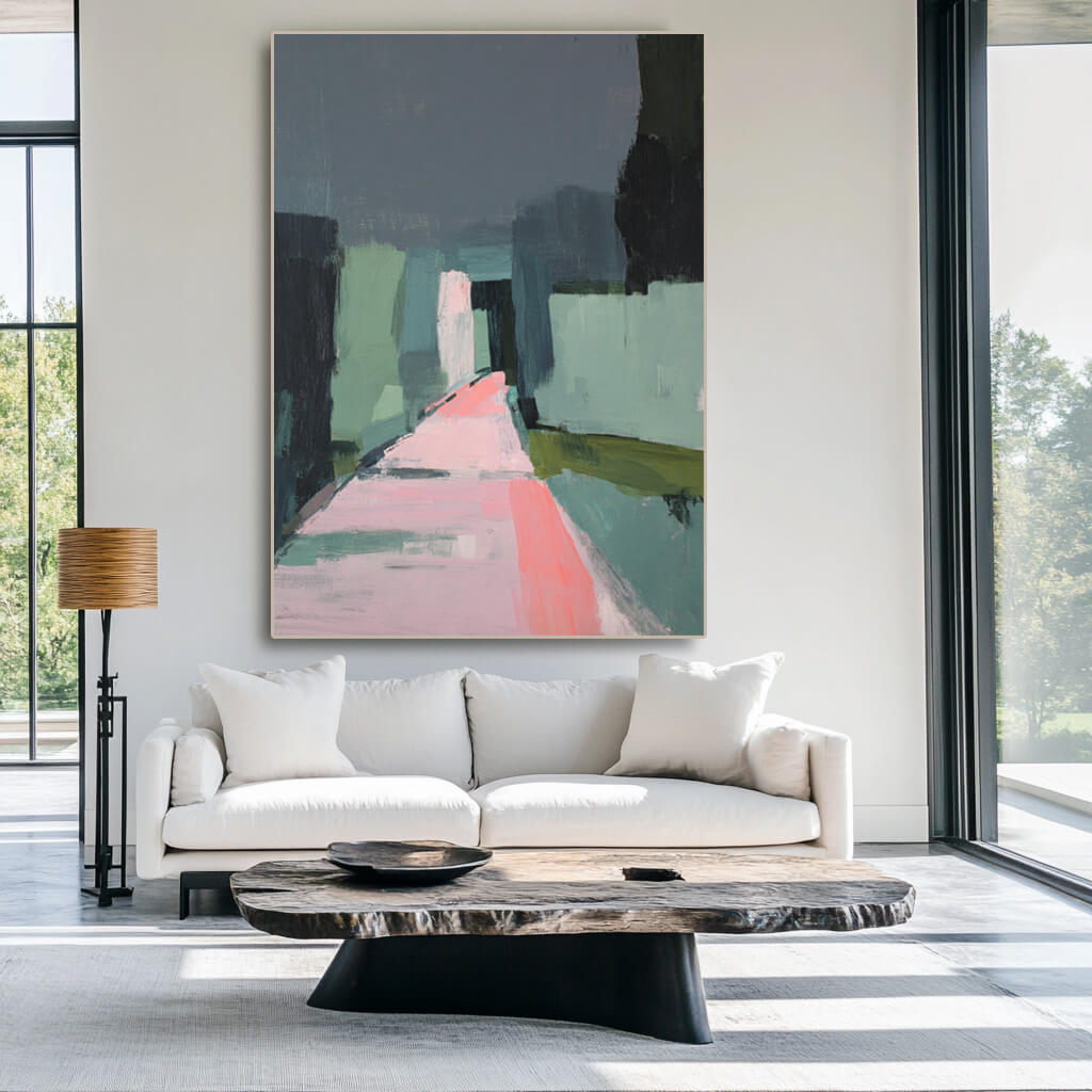 Memories of the Return - Modern Abstract Expressionist Impasto Oil Painting