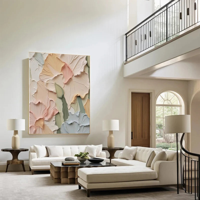3D Textured Multicolor Petal Wall Art