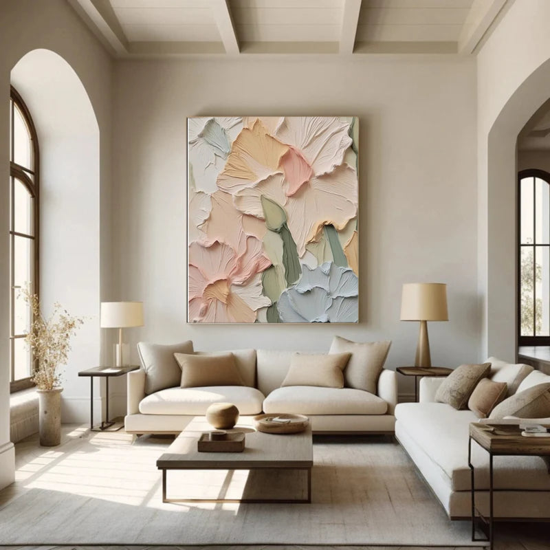 3D Textured Multicolor Petal Wall Art