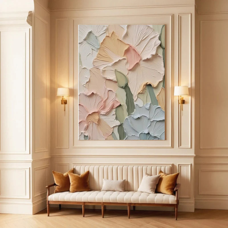 3D Textured Multicolor Petal Wall Art