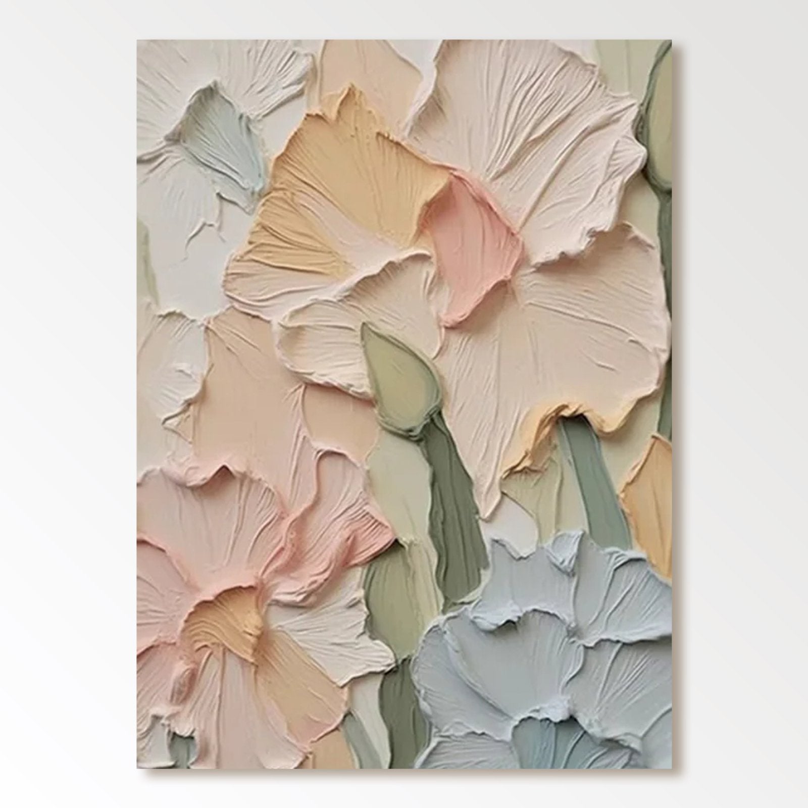 3D Textured Multicolor Petal Wall Art