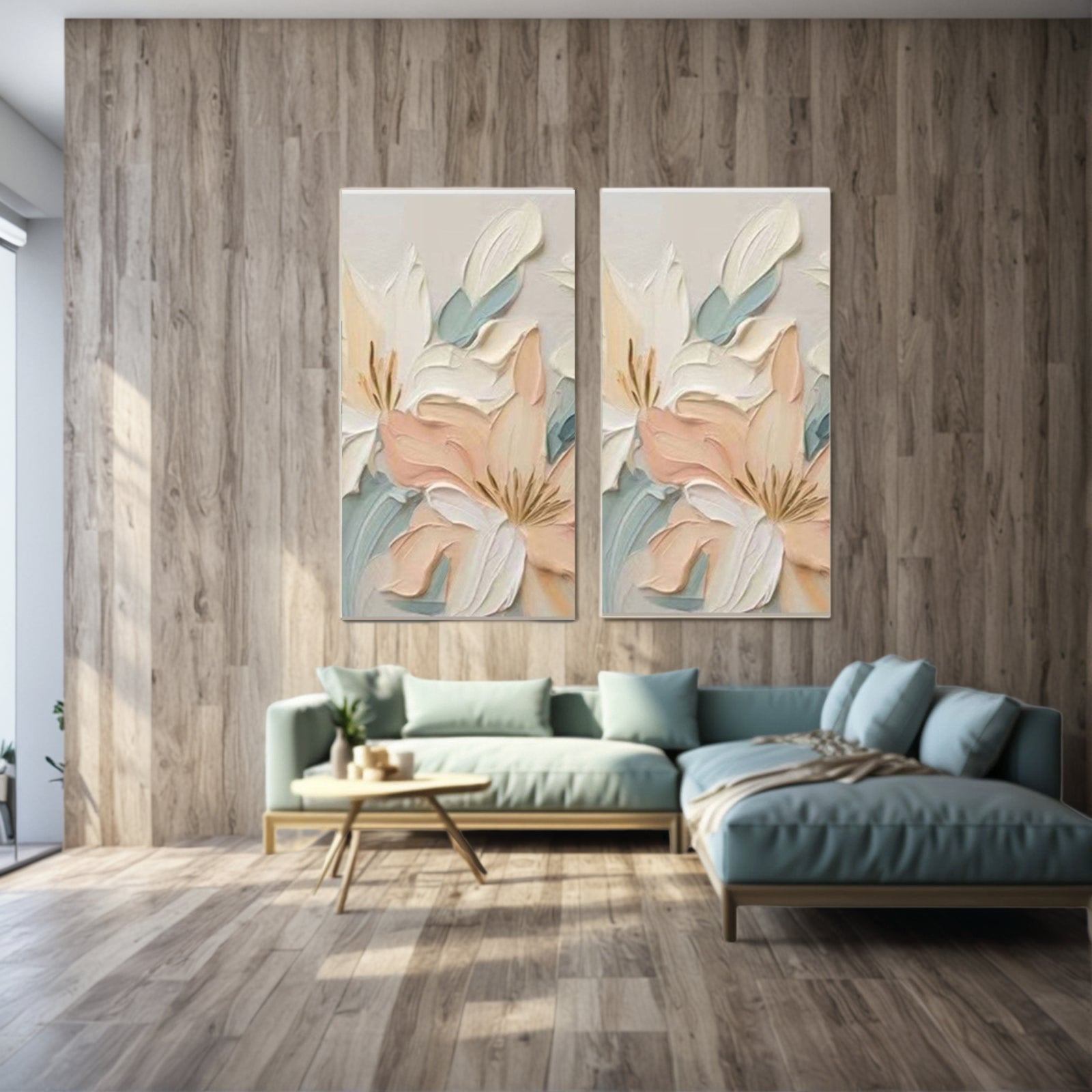 Hand-Sculpted Ivory Floral Wall Art