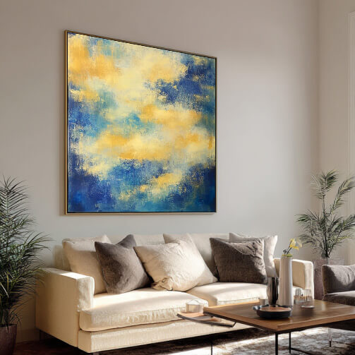Poetry of the Cloud Realm - Large Modern Hand Painted Abstract Sky Wall Art