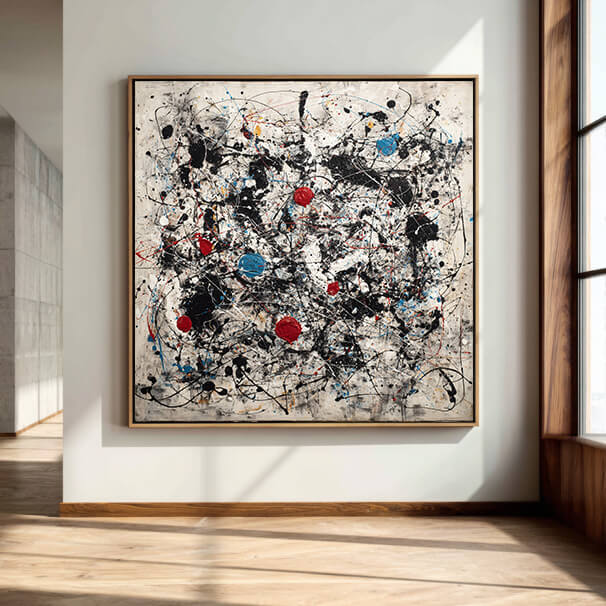 Pollock Inspiration - Large Hand Painted Pollock Style Oil Painting