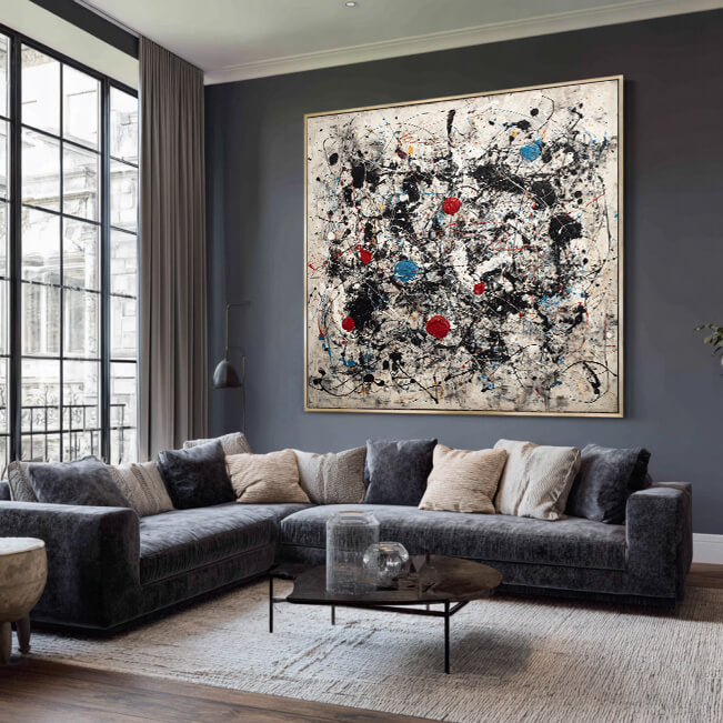 Pollock Inspiration - Large Hand Painted Pollock Style Oil Painting