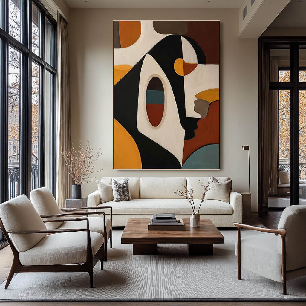 Resonance of Form - Large Modern Hand Geometric Abstract Wall Art