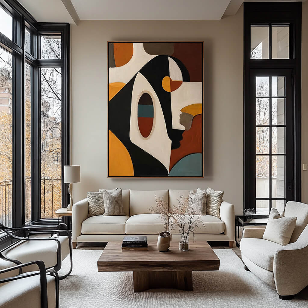 Resonance of Form - Large Modern Hand Geometric Abstract Wall Art