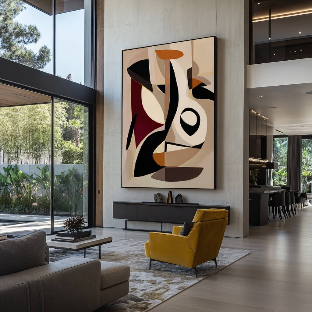 Rhythm of Collage - Large Modern Hand Geometric Abstract Wall Art