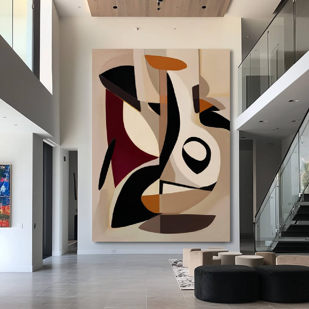 Rhythm of Collage - Large Modern Hand Geometric Abstract Wall Art