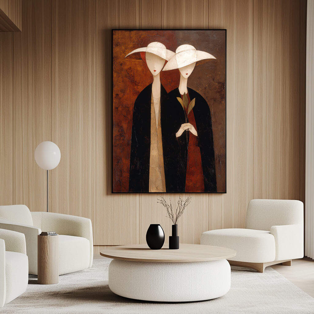 Shadows of Modigliani - Modern Abstract Figurative Wall Art