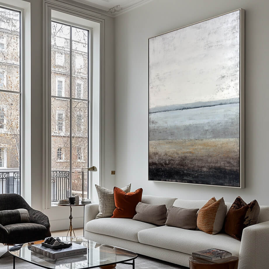 Shallow Shore Impression - Modern Abstract Horizon Wall Art