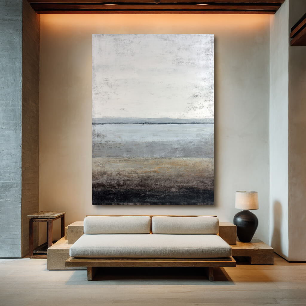 Shallow Shore Impression - Modern Abstract Horizon Wall Art