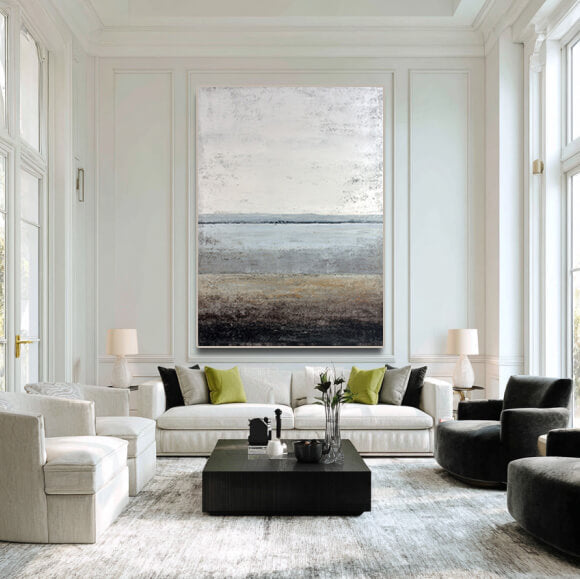 Shallow Shore Impression - Modern Abstract Horizon Wall Art
