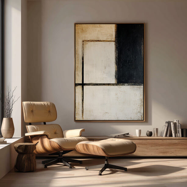 Silent Partition - Large Modern Bauhaus Style Geometric Wall Art