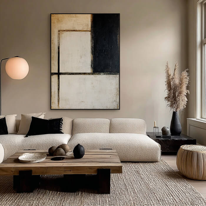 Silent Partition - Large Modern Bauhaus Style Geometric Wall Art