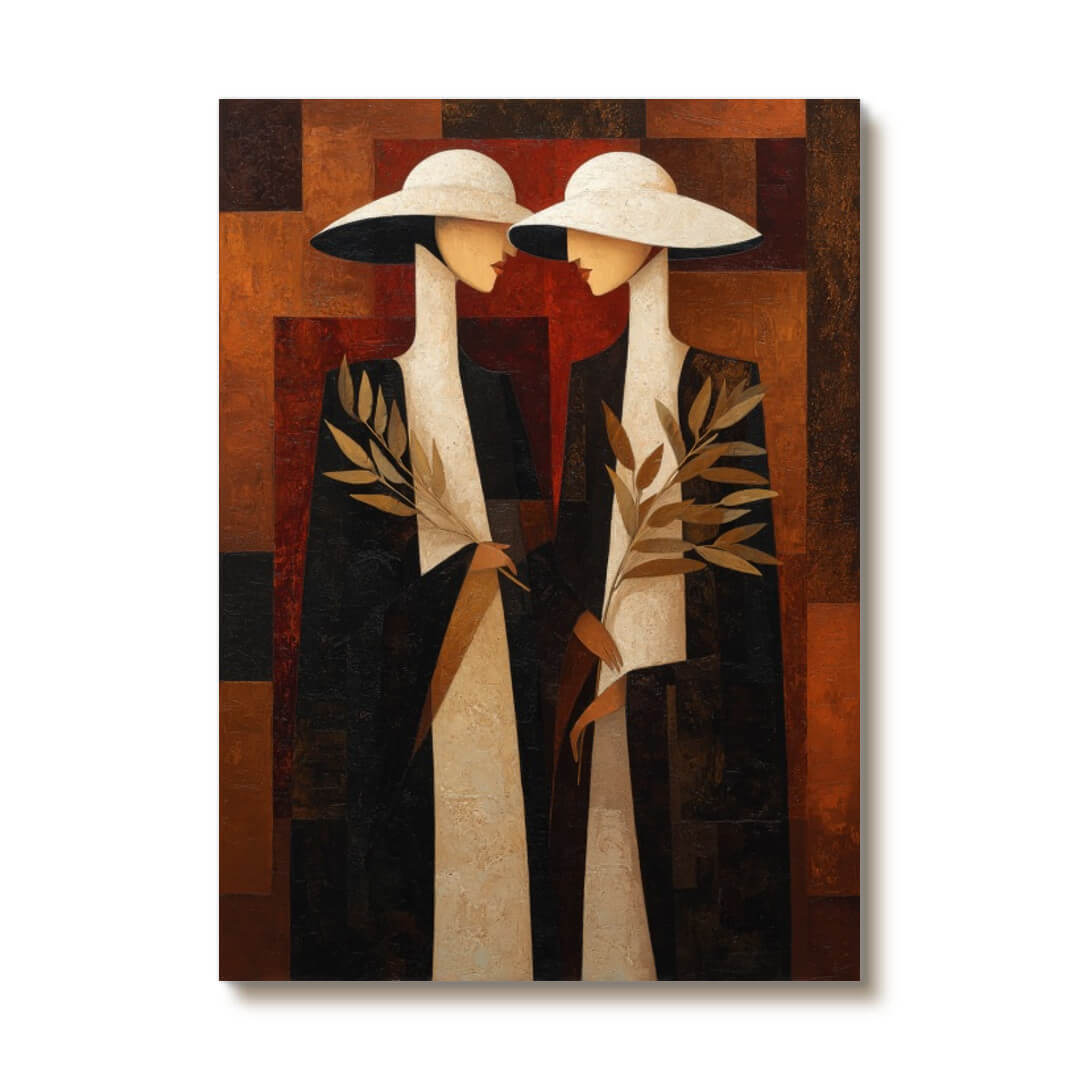 Silhouettes - Modern Abstract Female Portrait Wall Art
