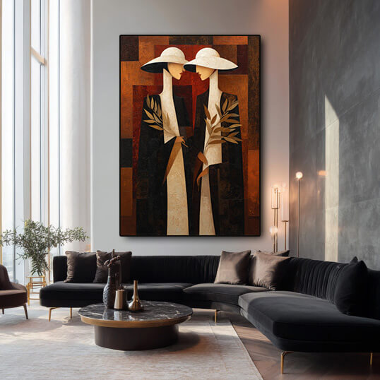 Silhouettes - Modern Abstract Female Portrait Wall Art