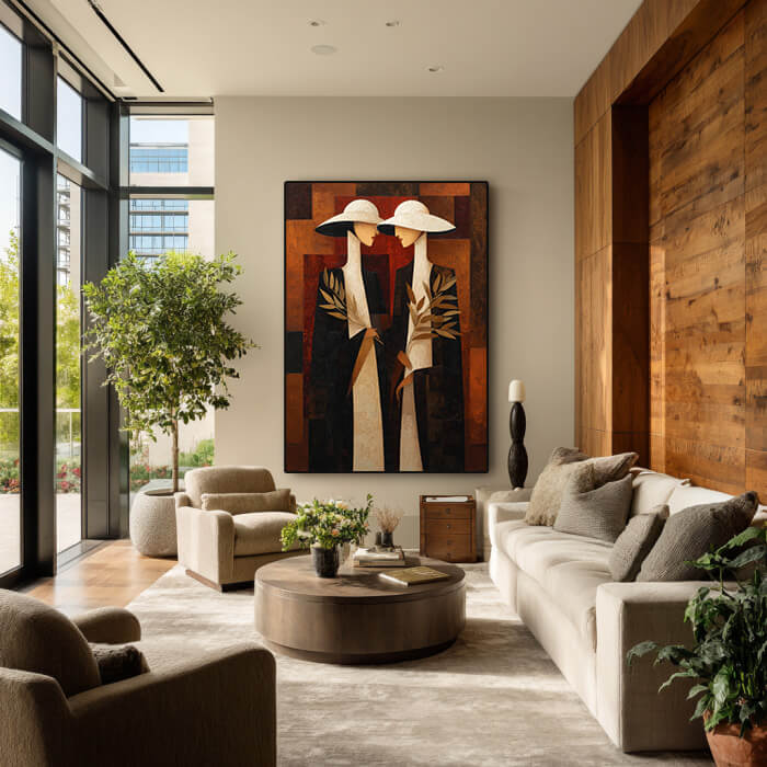 Silhouettes - Modern Abstract Female Portrait Wall Art