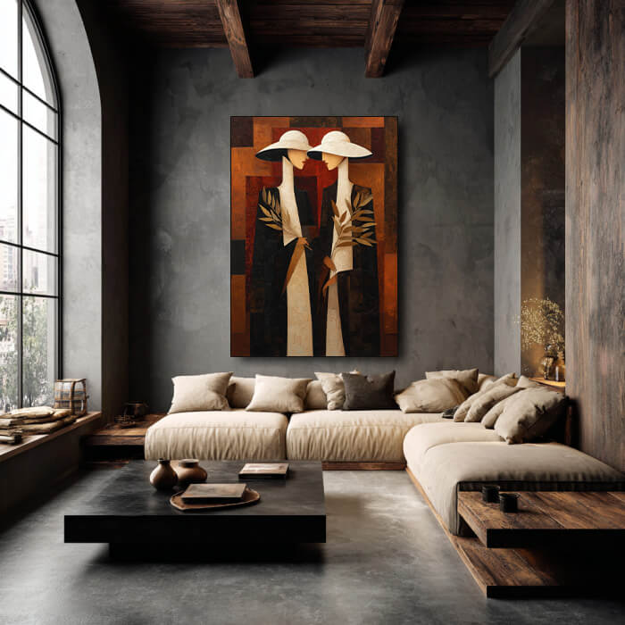 Silhouettes - Modern Abstract Female Portrait Wall Art