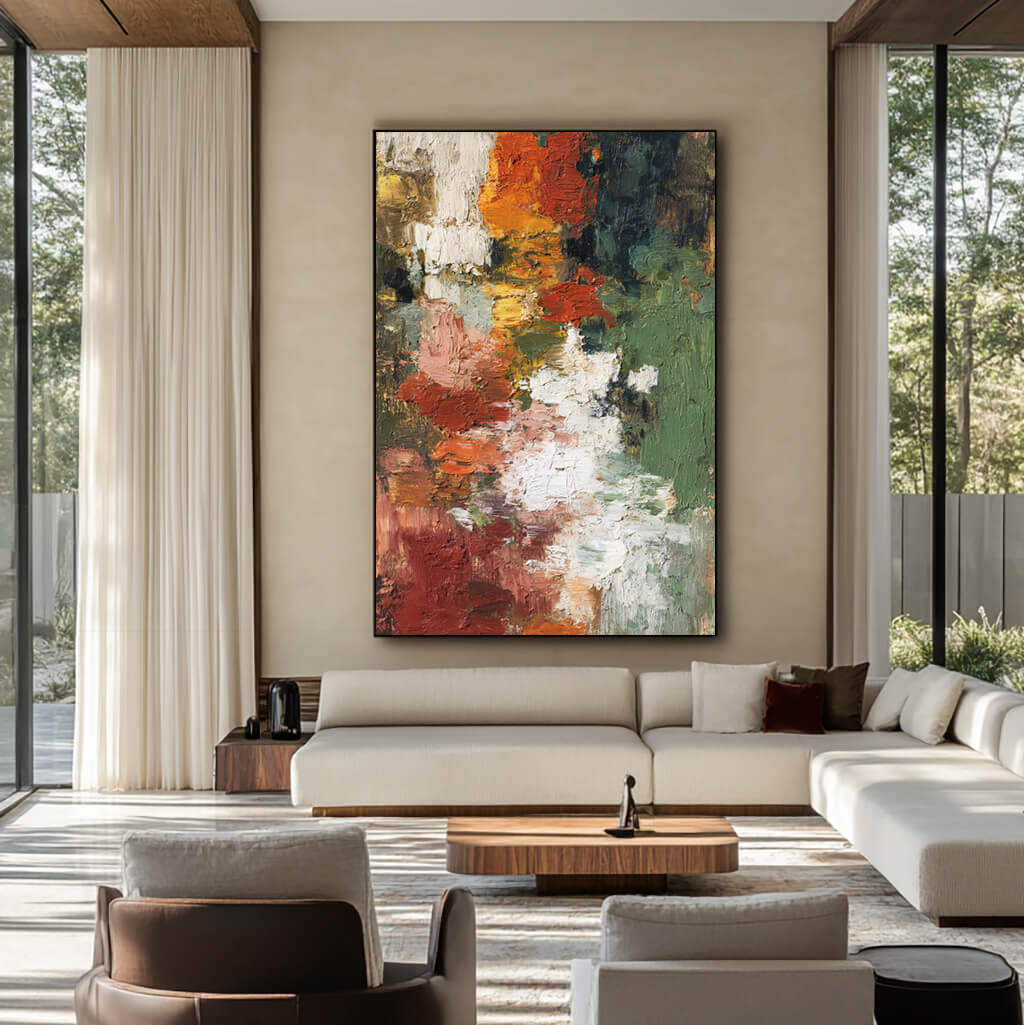 Textural Movement - Large Abstract Earth Tone Wall Art