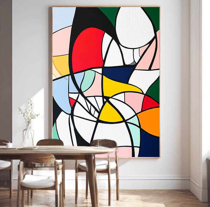 The Deconstructed Venus - Large Hand Painted Pop Art Multicolor Block Wall Art