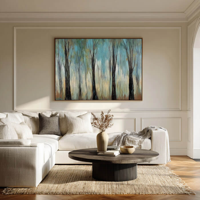 The Ethereal Forest - Large Modern Abstract Forest Oil Painting