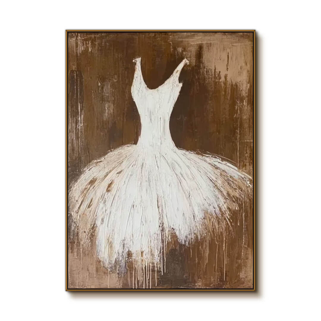 The Fluid Tutu - Large Modern Ballet Theme Abstract Wall Art