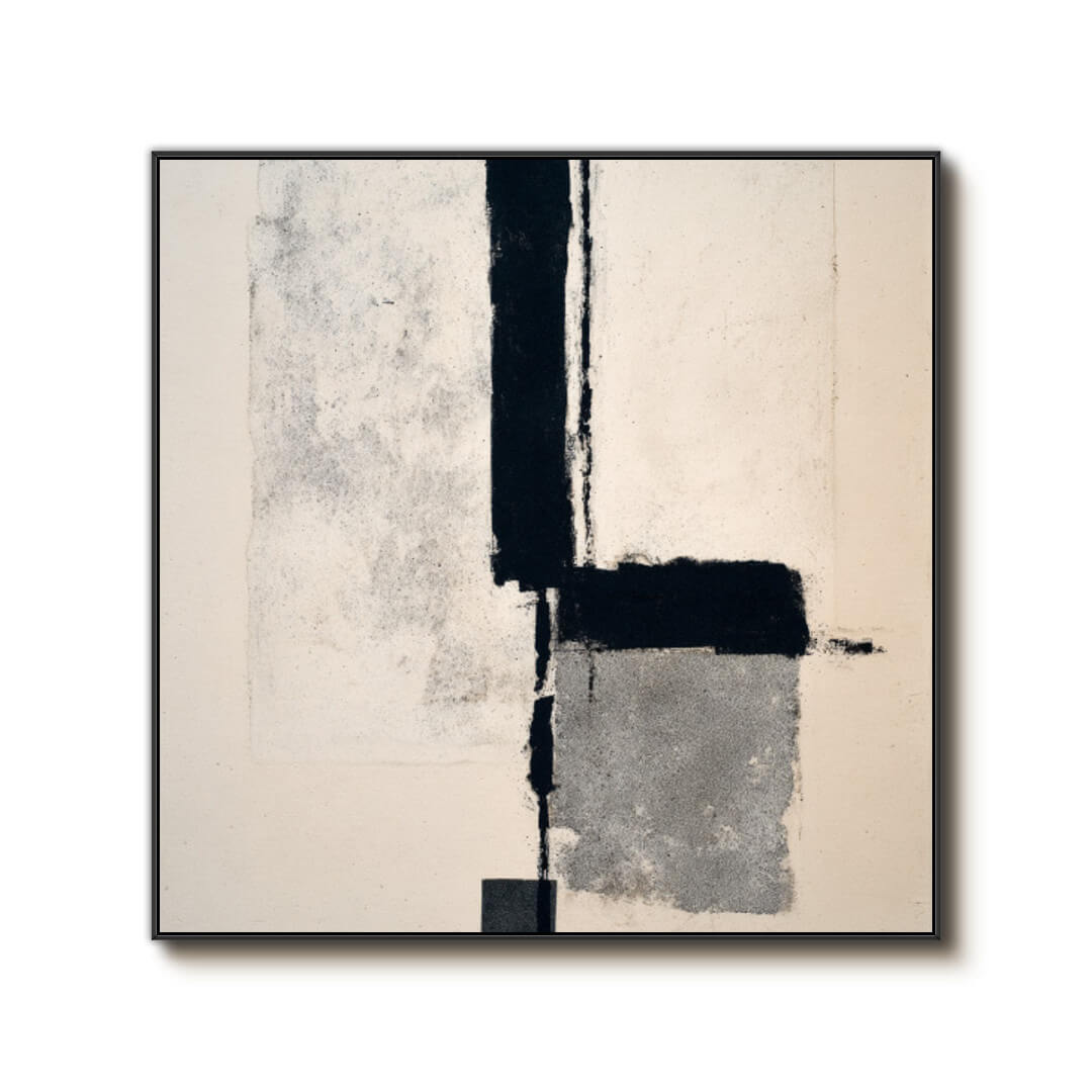 The Fulcrum of Balance - Large Wabi Sabi Geometric Abstract Wall Art