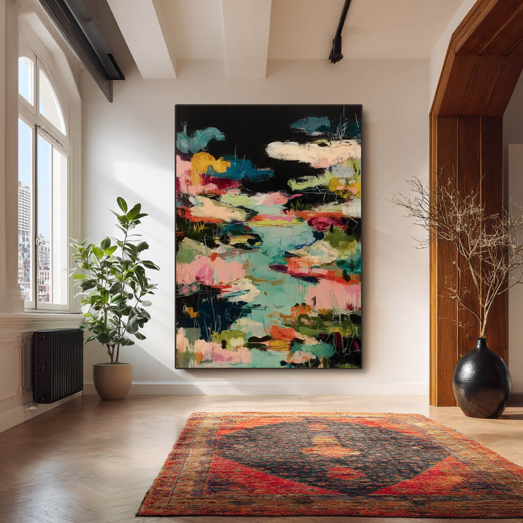 The Gravity of Colors - Modern Impressionist Impasto Wall Art
