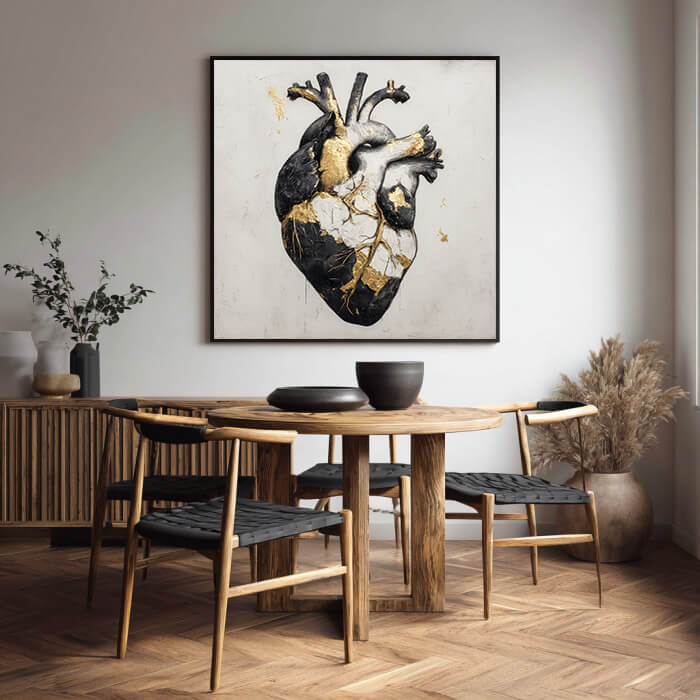 The Immortal Chamber - Hand painted Abstract Heart Wall Art