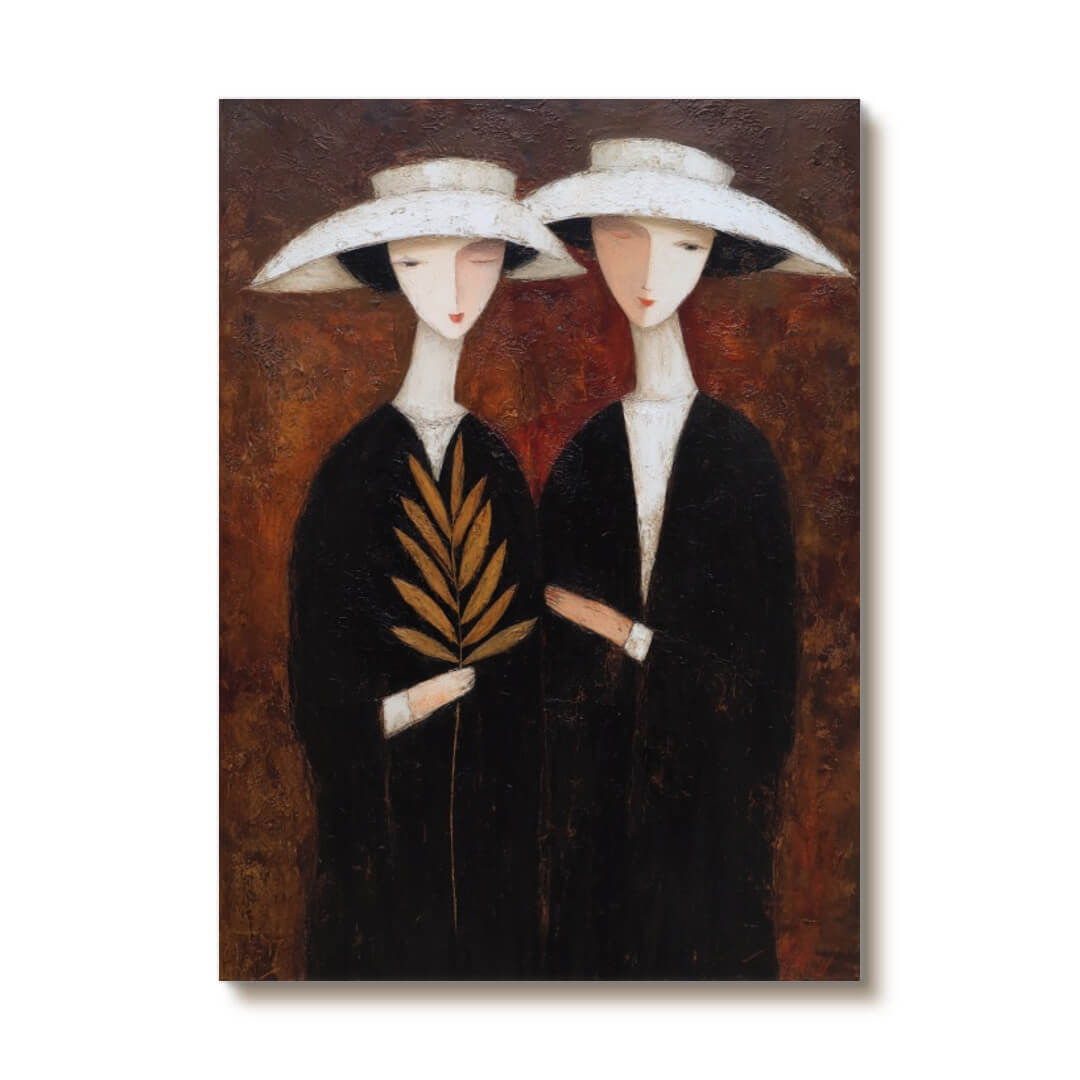 The Moonlight Brims - Modern Abstract Female Portrait Wall Art