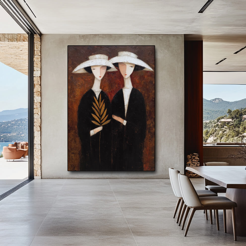 The Moonlight Brims - Modern Abstract Female Portrait Wall Art