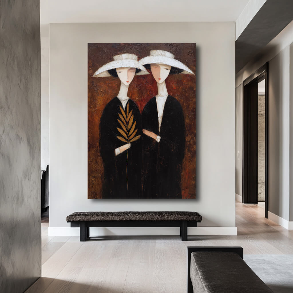 The Moonlight Brims - Modern Abstract Female Portrait Wall Art
