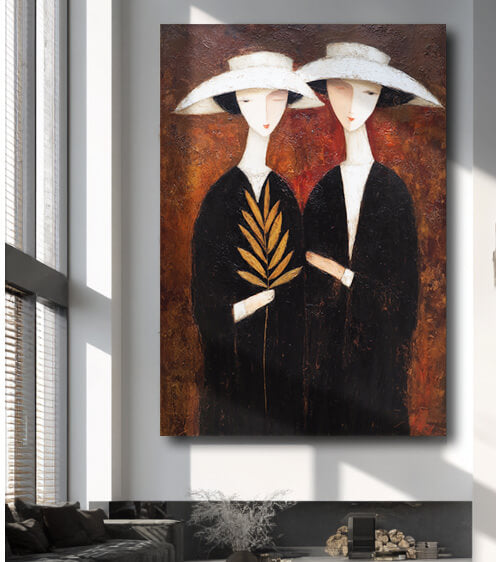 The Moonlight Brims - Modern Abstract Female Portrait Wall Art