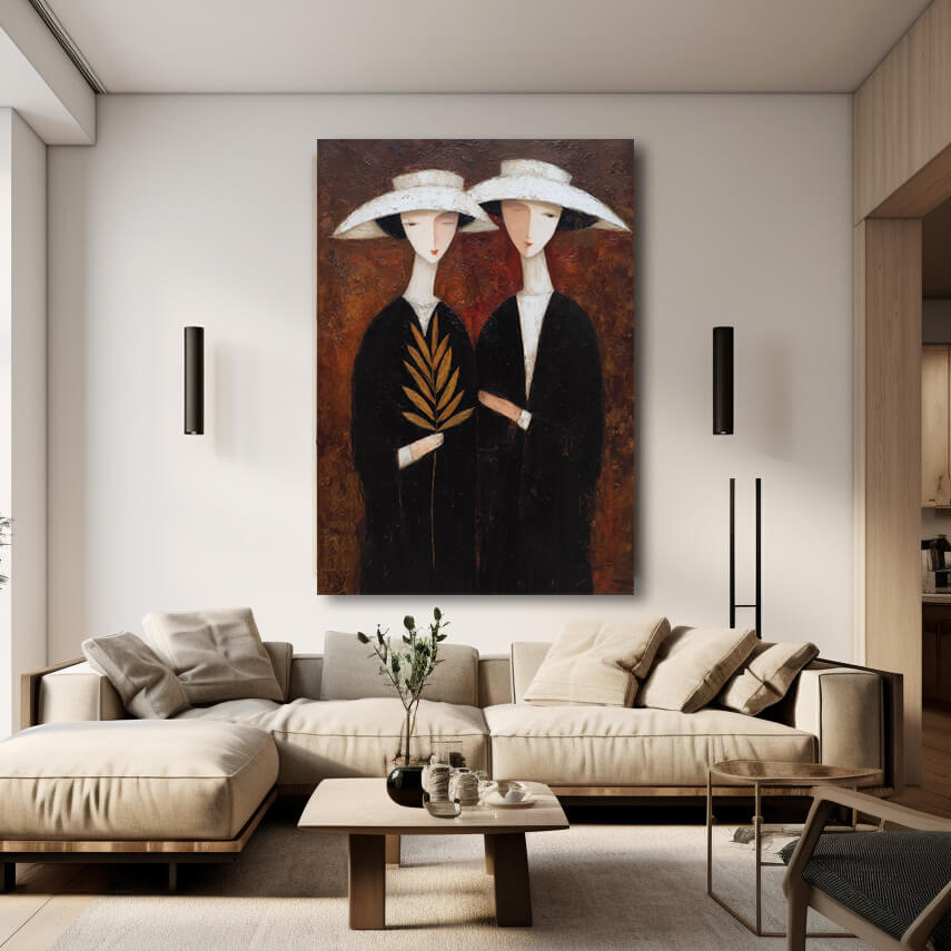 The Moonlight Brims - Modern Abstract Female Portrait Wall Art